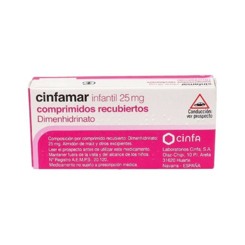 CINFAMAR 25 MG 10 COMPRIMIDOS INFANTILES