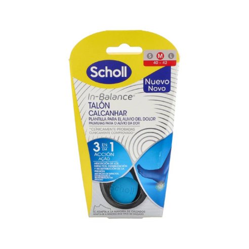 PLANTILLAS TOBILLO Y TALON SCHOLL IN-BALANCE TALLA M 1 PAR