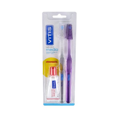 CEPILLO DENTAL ADULTO VITIS MEDIO PACK