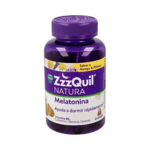 ZZZQUIL NATURA  60 GUMMIES SABOR MANGO & PLATANO