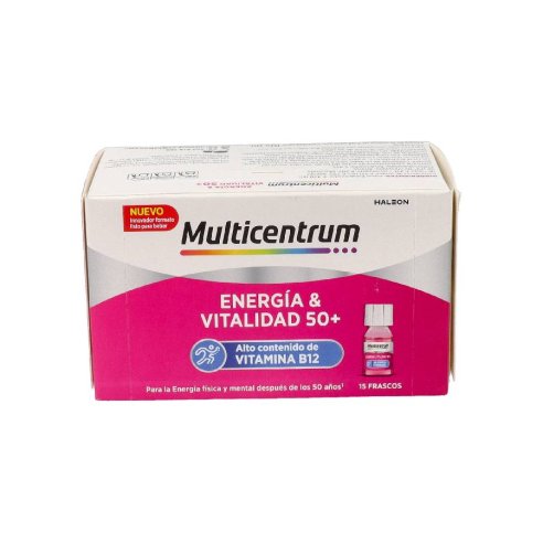 MULTICENTRUM ENERGIA & VITALIDAD 50  15 FRASCOS 7 ml SABOR FRAMBUESA