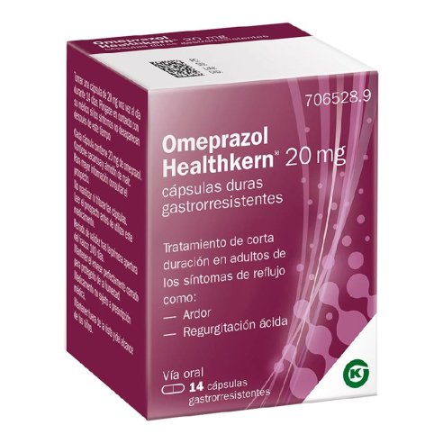 OMEPRAZOL HEALTHKERN 20 MG 14 CAPSULAS GASTRORRESISTENTES (FRASCO)