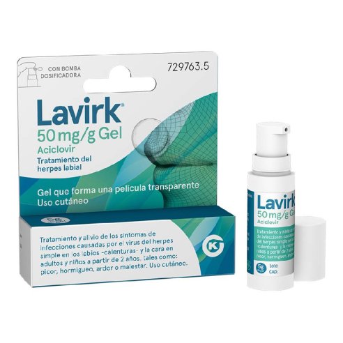 LAVIRK 50 mg/g GEL 1 TUBO 5 g  BOMBA DOSIFICADORA