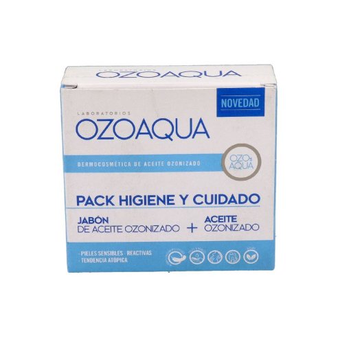 OZOAQUA PACK HIGIENE Y CUIDADO  1 ENVASE 15 ml ACEITE OZONIZADO  1 ENVASE 100 g