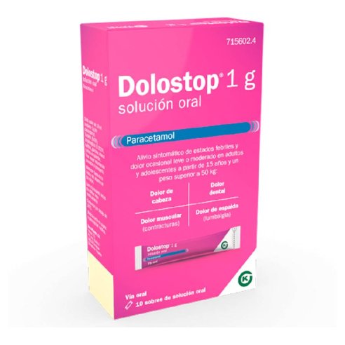 DOLOSTOP 1 G 10 SOBRES SOLUCION ORAL 10 ML