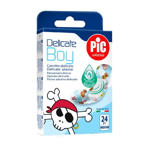 PIC DELICATE TNT ANTIBACTERIANO KIDS APOSITO ADHESIVO BOY 19 X 72 MM 24 APOSITOS