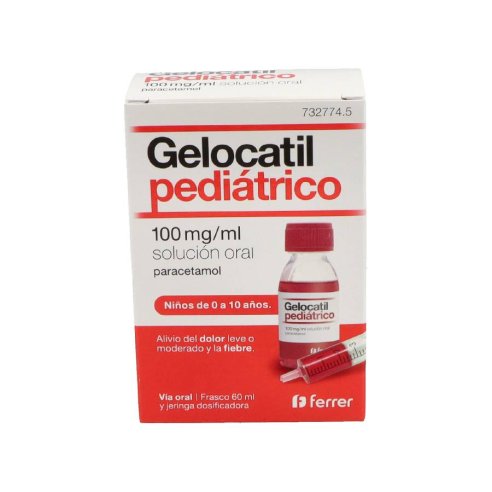 GELOCATIL PEDIATRICO 100 mg/ml SOLUCION ORAL 1 FRASCO 60 ml