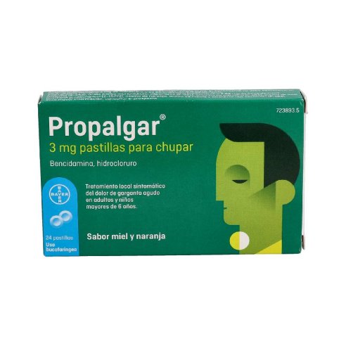 PROPALGAR 3 mg 24 PASTILLAS PARA CHUPAR (SABOR MIEL Y NARANJA)