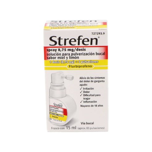 STREFEN SPRAY 8,75 mg/DOSIS SOLUCION PARA PULVERIZACION BUCAL 1 FRASCO 15 ml (SA