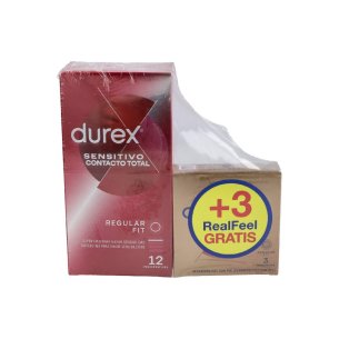 DUREX SENSITIVO CONTACTO TOTAL DUREX REAL FEEL...