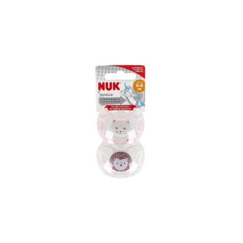 CHUPETE SILICONA NUK SPACE 2 UNIDADES 0-6 MESES...