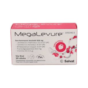 MEGALEVURE  FRESA 10 STICKS