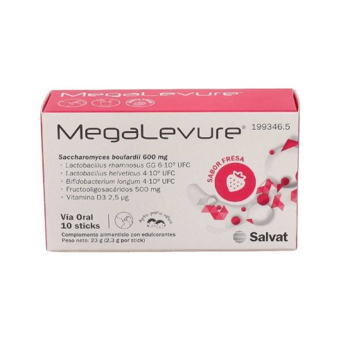 MEGALEVURE  FRESA 10 STICKS