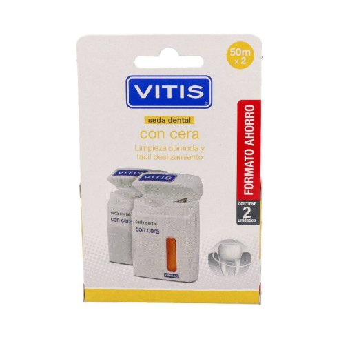 SEDA DENTAL CON CERA DUPLO VITIS 2 X 50 M