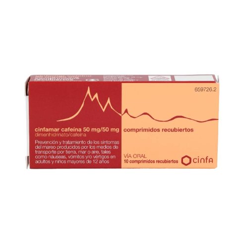 CINFAMAR CAFEINA 50/50 MG 10 COMPRIMIDOS