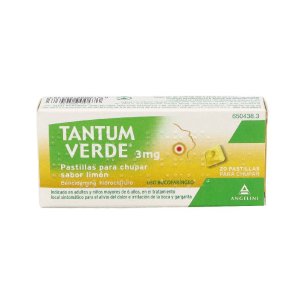 TANTUM VERDE 3 MG 20 PASTILLAS SABOR LIMON