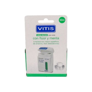 CINTA DENTAL VITIS CON FLUOR Y MENTA 50 M
