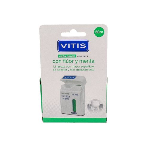 CINTA DENTAL VITIS CON FLUOR Y MENTA 50 M