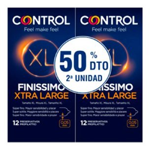 CONTROL FINISSIMO XL PRESERVATIVOS 12  12 U PACK AHORRO