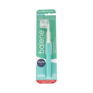 CEPILLO DENTAL ADULTO BALENE 1 UNIDAD SUAVE COLOR AGUAMARINA