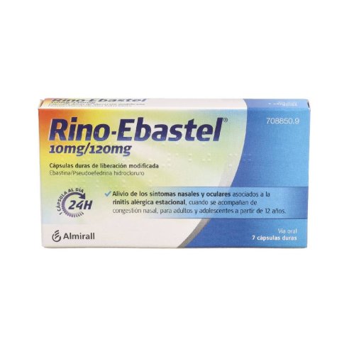RINO EBASTEL 10/120 MG 7 CAPSULAS DURAS