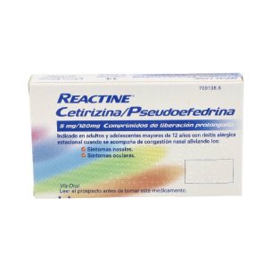 REACTINE PLUS 5/120 MG 14 COMPRIMIDOS LIBERACION PROLONGADA
