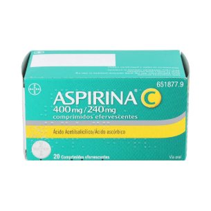 ASPIRINA C 400/240 MG 20 COMPRIMIDOS EFERVESCENTES