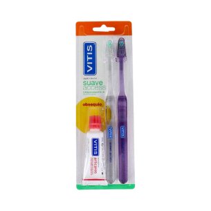 CEPILLO DENTAL ADULTO VITIS ACCESS SUAVE BLISTER 2 U
