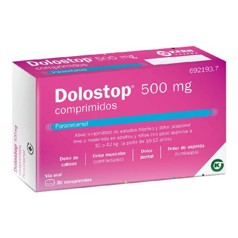 DOLOSTOP EFG 500 MG 20 COMPRIMIDOS