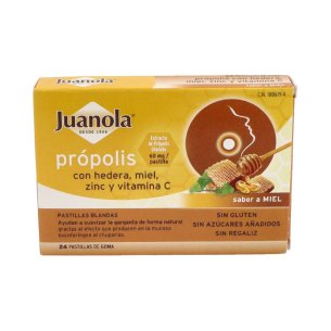 JUANOLA PROPOLIS HIEDRA PASTILLAS MIEL  24 PASTILLAS