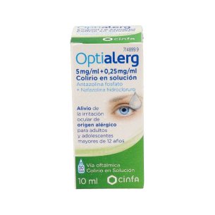 OPTIALERG 5/0.25 MG/ML COLIRIO 1 FRASCO SOLUCION 10 ML