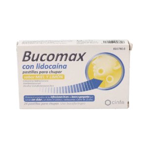 BUCOMAX LIDOCAINA 24 PASTILLAS PARA CHUPAR LIMON