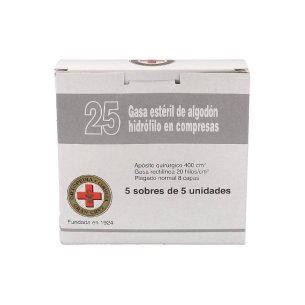 GASA ESTERIL ALGODON HIDROFILO COMPRESAS GRAN CRUZ SOBRE...