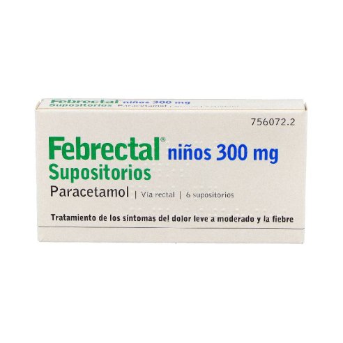 FEBRECTAL 300 MG 6 SUPOS INFANTIL