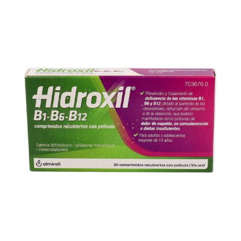 HIDROXIL B12 B6 B1 30 COMPRIMIDOS RECUBIERTOS